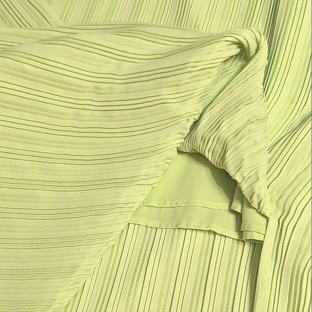 Maxi dress, sleeveless neon plisse Size 8 Tall - Picture 5 of 7